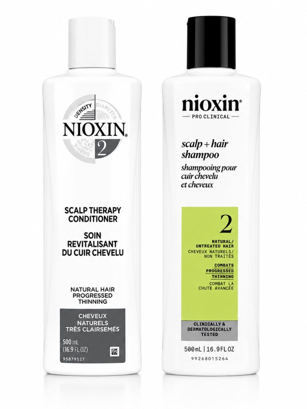 Nioxin System 2 Shampoo & Scalp Therapy Conditioner Duo 500ml 16.9oz Set